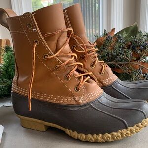 L.L. Bean Tan and Black Bean Boots
